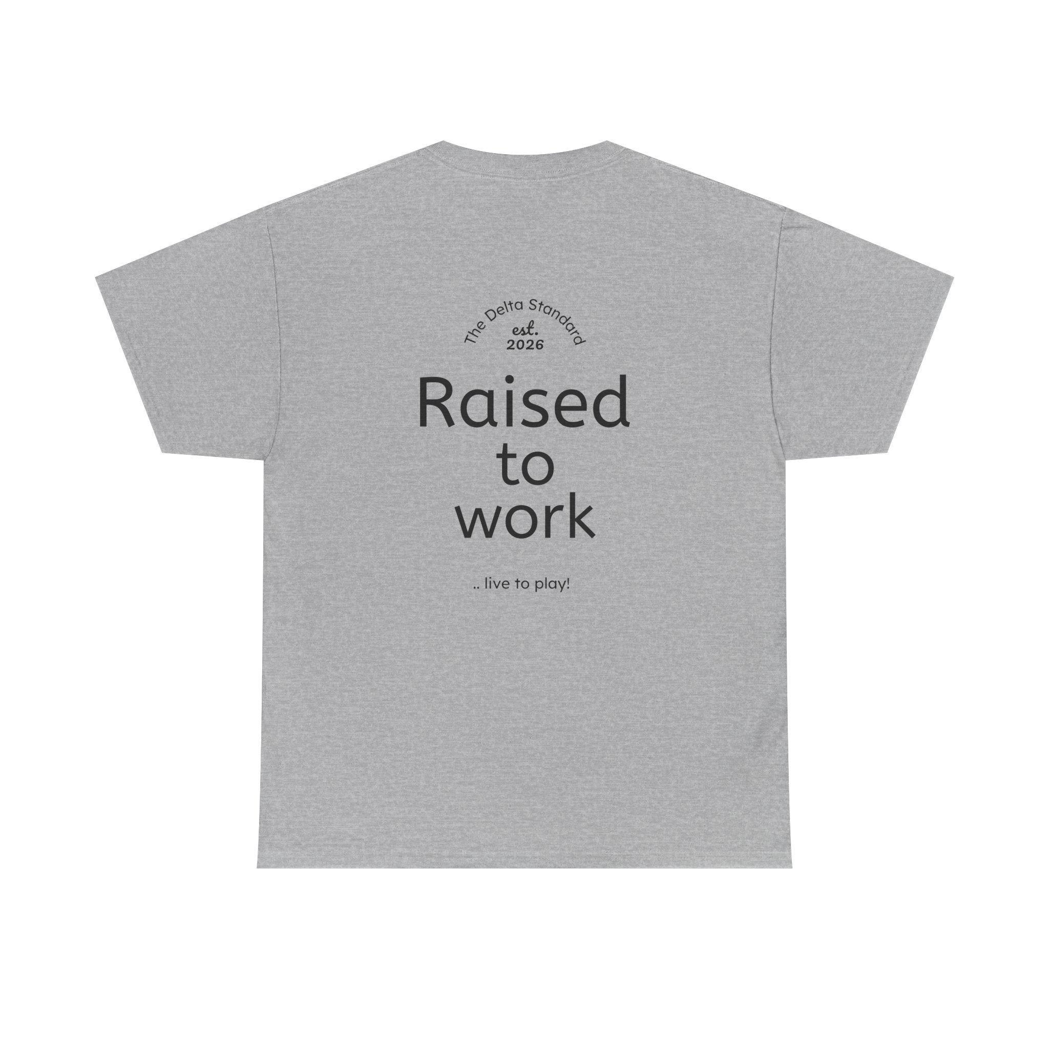 Raised to Work Workwear T-Shirt | Blue Collar Graphic Tee | Delta Hills Supply Co