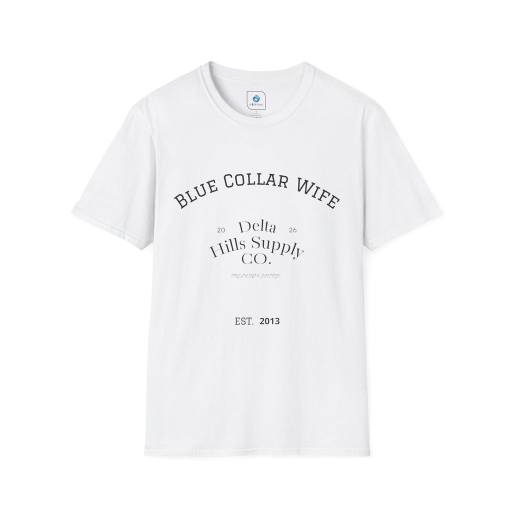 Blue Collar Wife Women’s T-Shirt | Southern Lifestyle Graphic Tee | Delta Hills Supply Co