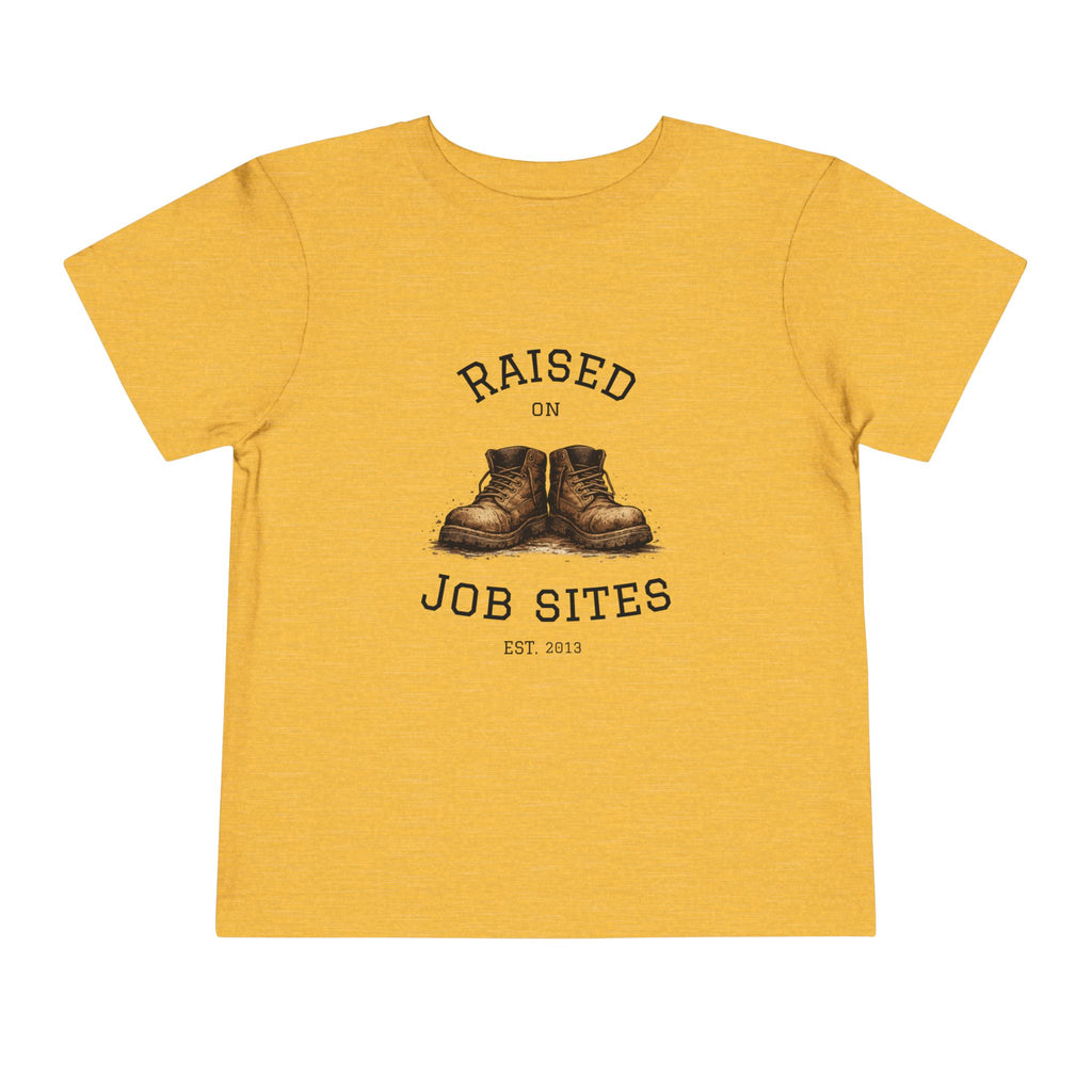 Raised on Job Sites Toddler Shirt | Kids Blue Collar Graphic Tee | Delta Hills Supply Co