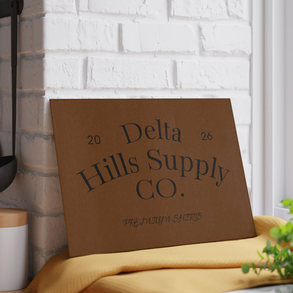 Rustic Glass Cutting Board 8x11 | Tempered Kitchen Prep Board | Delta Hills Supply Co