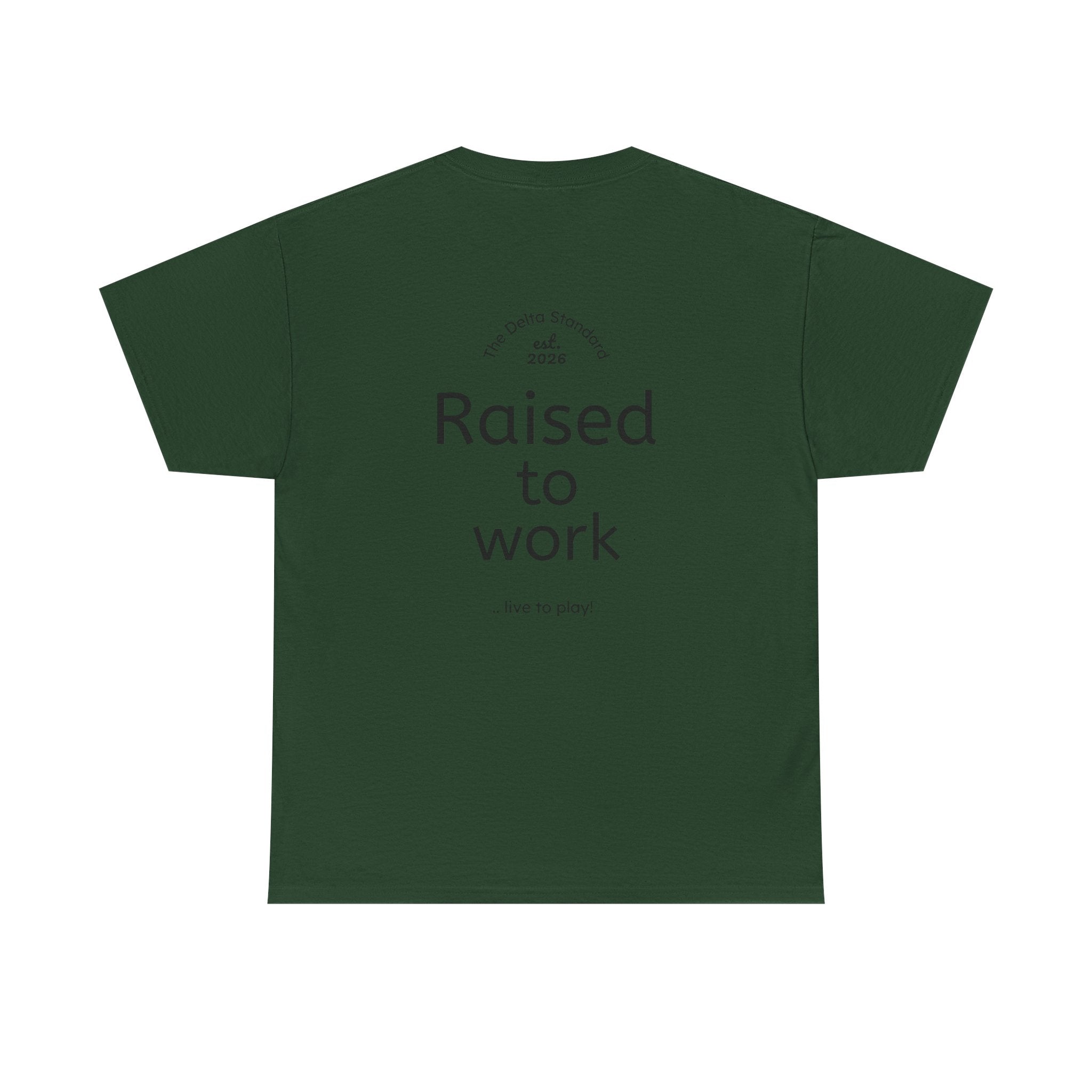 Raised to Work Workwear T-Shirt | Blue Collar Graphic Tee | Delta Hills Supply Co