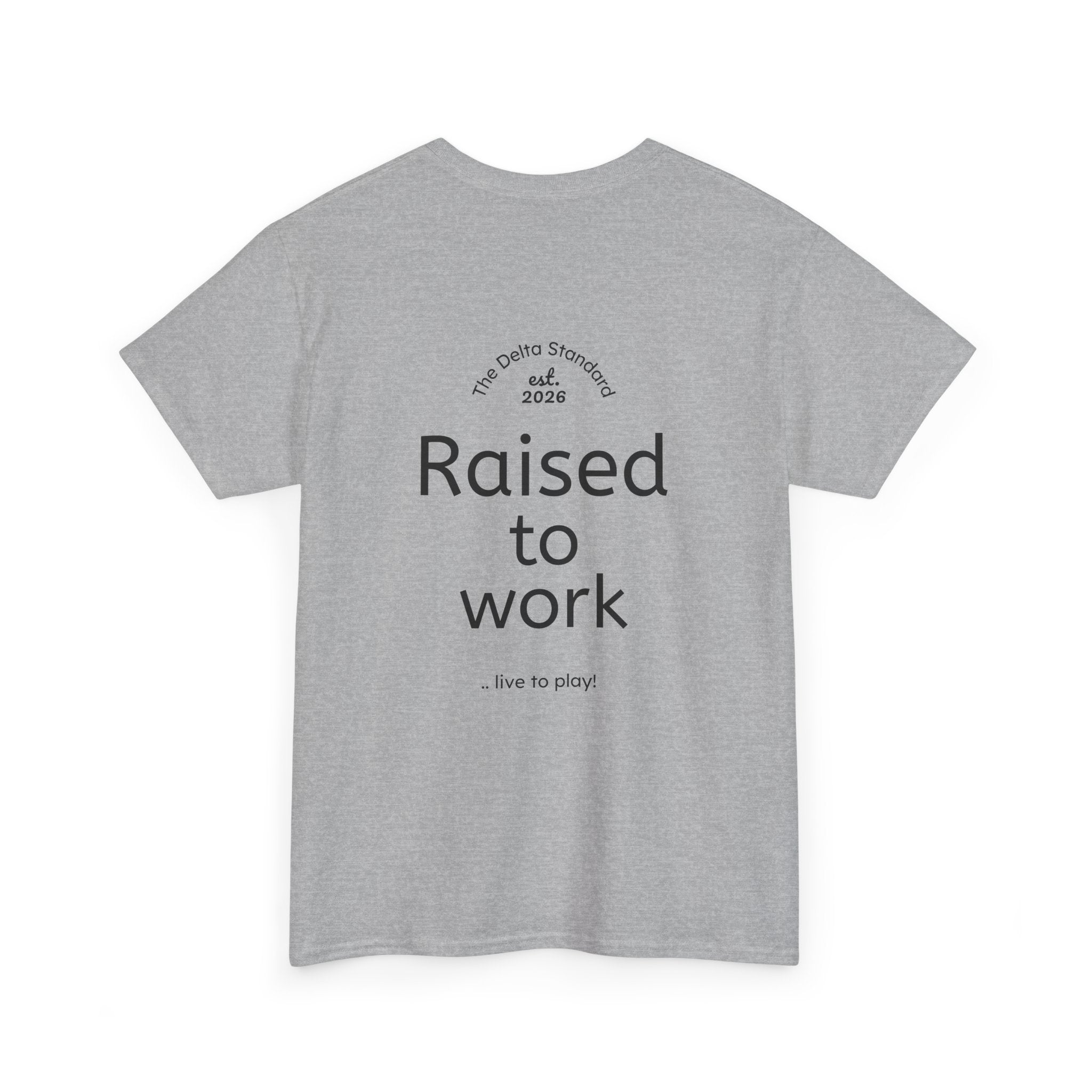 Raised to Work Workwear T-Shirt | Blue Collar Graphic Tee | Delta Hills Supply Co