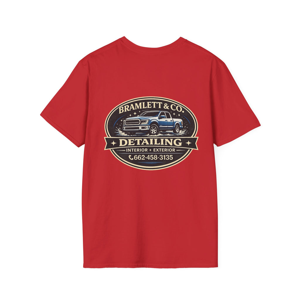 Bramlett & Co. Detailing Shirt | Front Logo + Back Badge | Call/Text 662-458-3135 | Delta Hills Supply Co