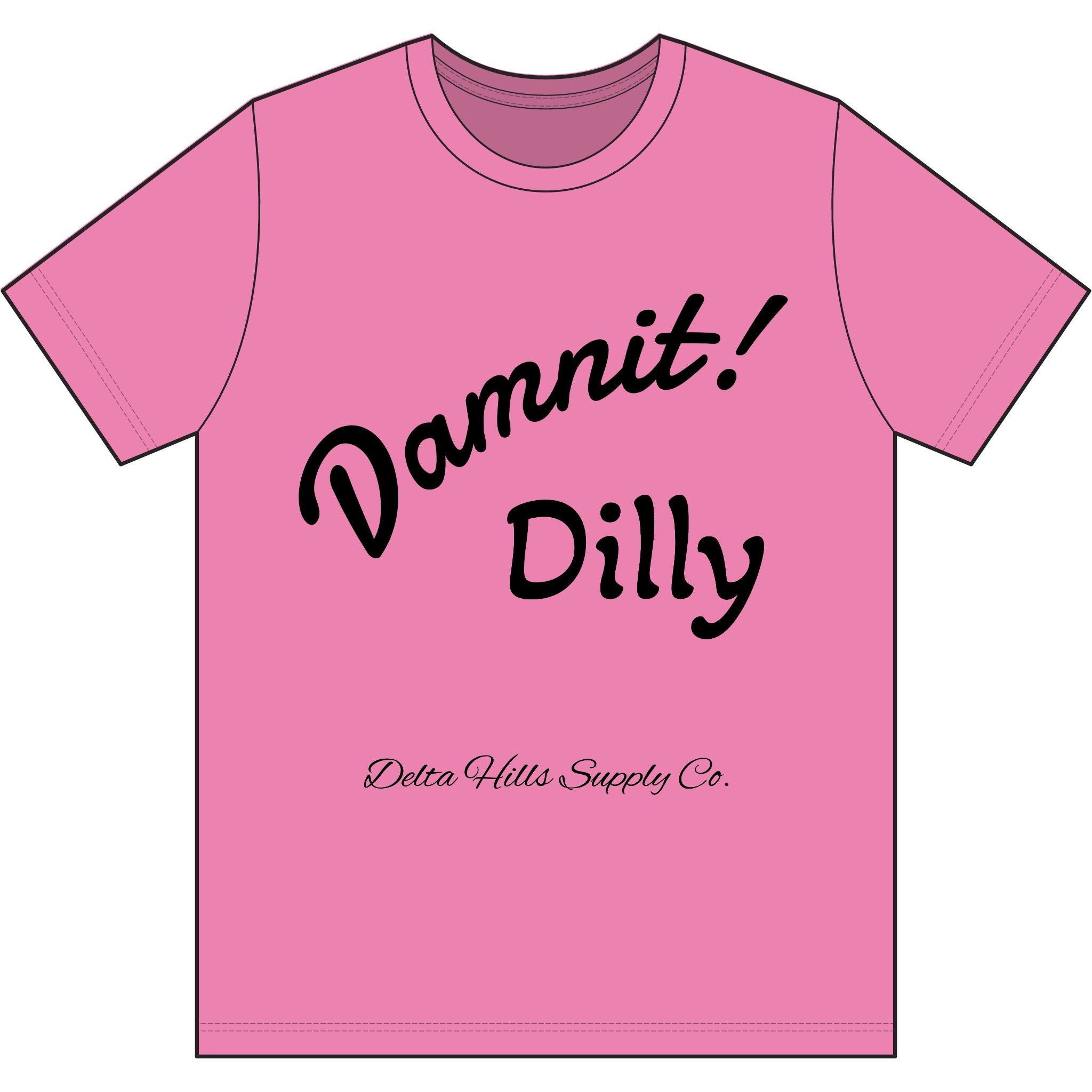 Delta Hills Supply Co. High-Vis Work Tee – “Damnit! Dilly.”