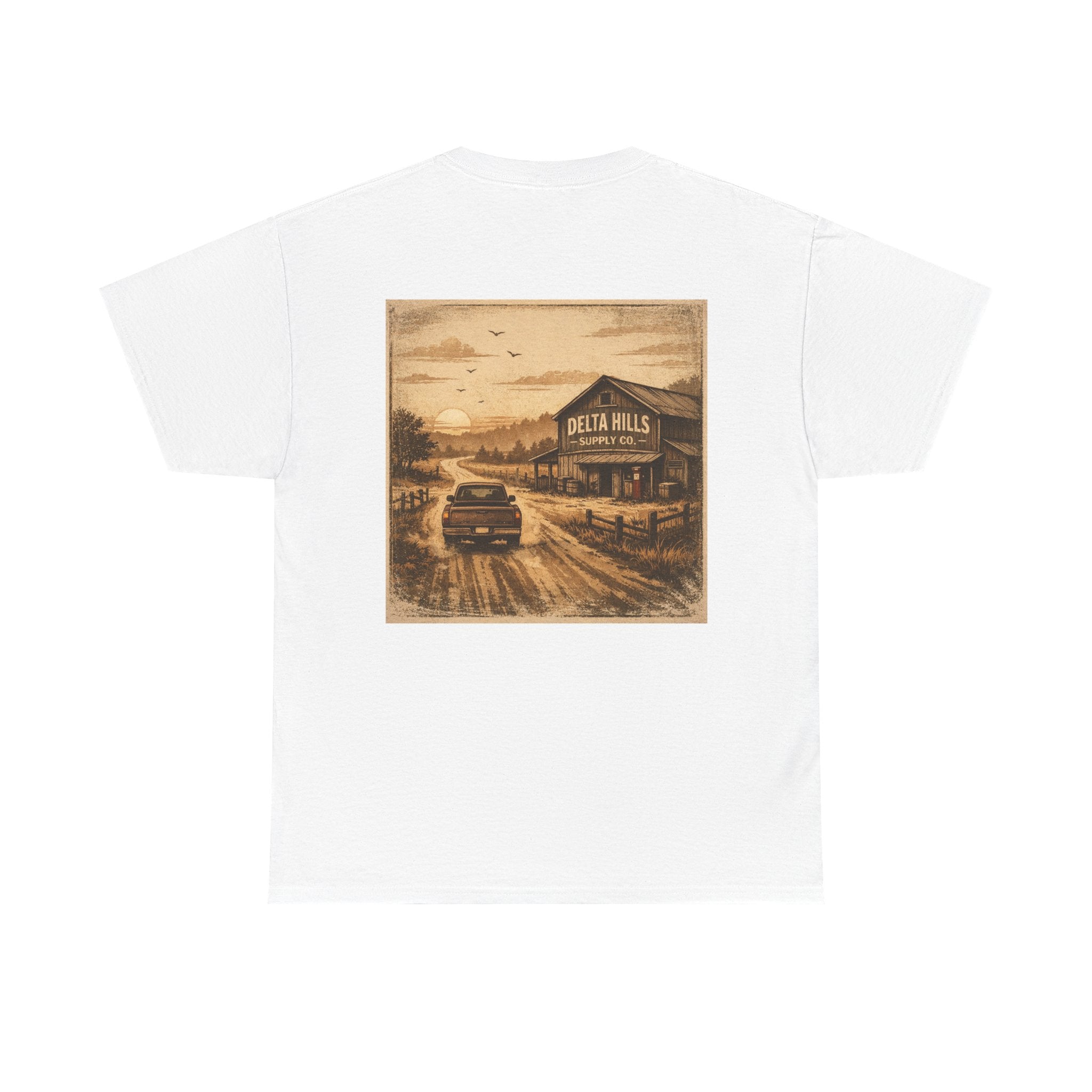 At Sunset Workwear T-Shirt | Blue Collar Graphic Tee | Delta Hills