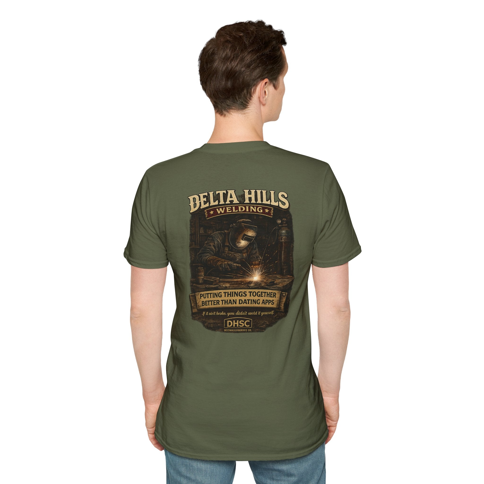 Delta Hills Welding™ | Putting Things Together Better Than Dating Apps | Vintage Welder T-Shirt