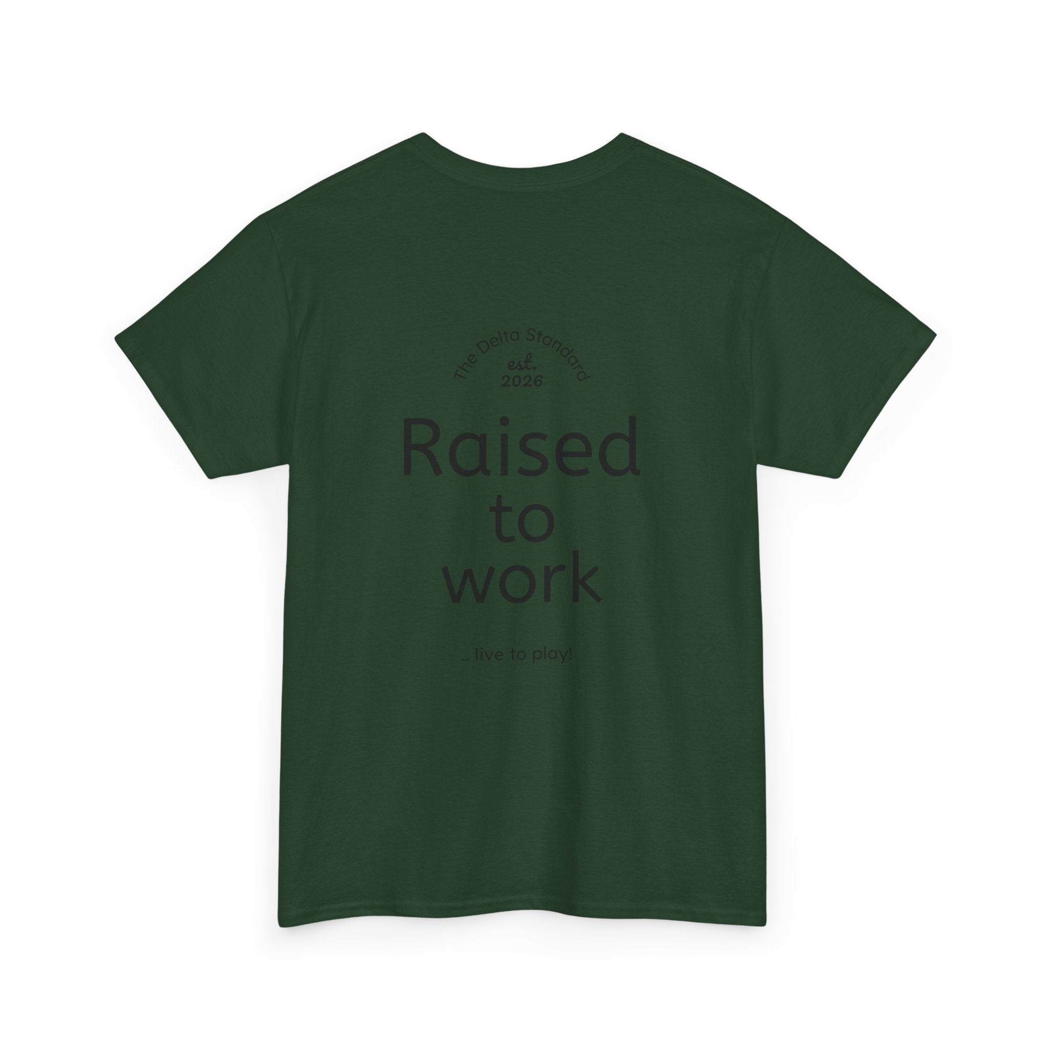 Raised to Work Workwear T-Shirt | Blue Collar Graphic Tee | Delta Hills Supply Co