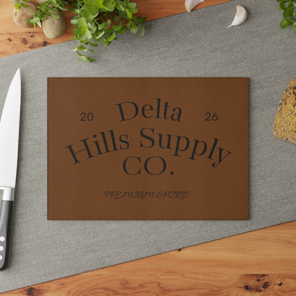 Rustic Glass Cutting Board 8x11 | Tempered Kitchen Prep Board | Delta Hills Supply Co