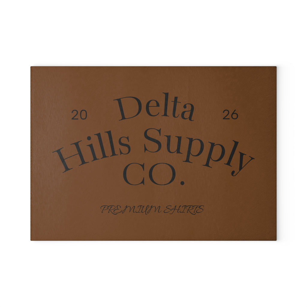 Rustic Glass Cutting Board 8x11 | Tempered Kitchen Prep Board | Delta Hills Supply Co