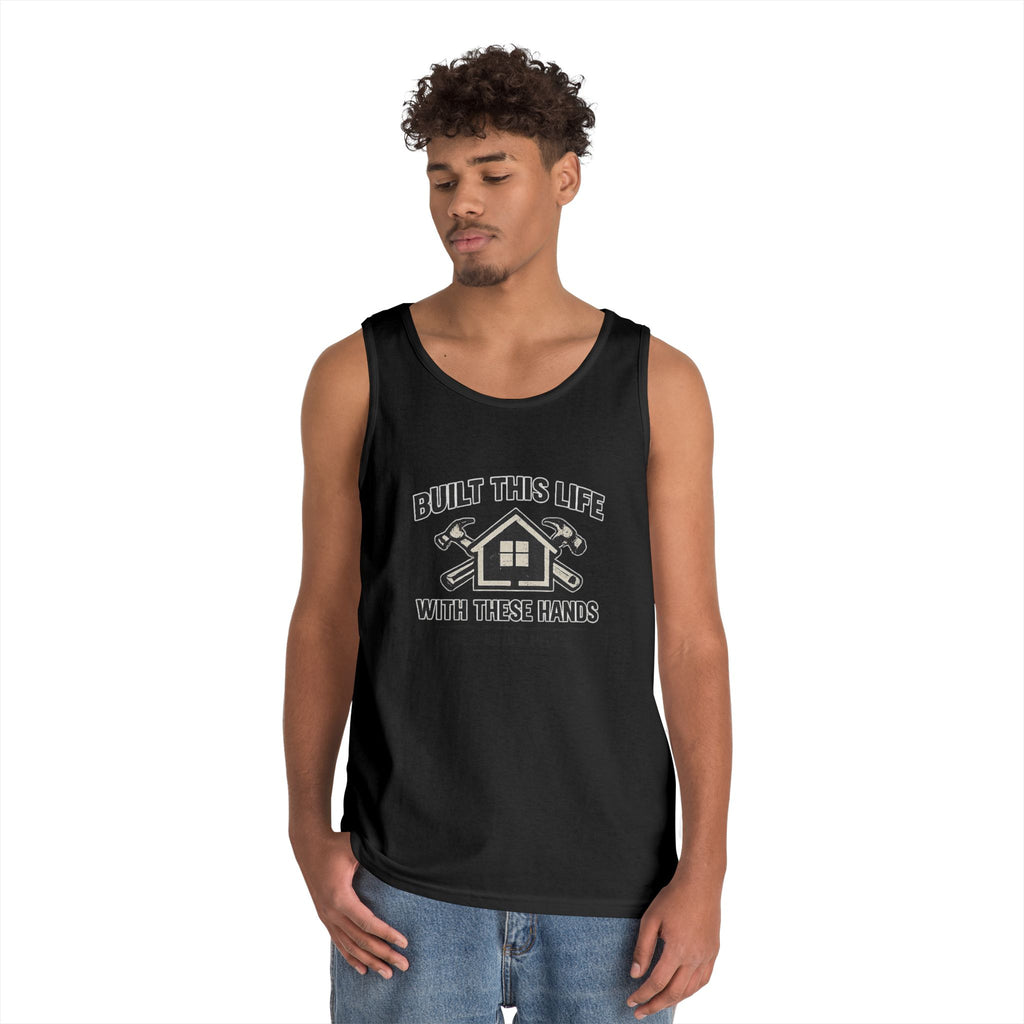 Built This Life Tank Top | Blue Collar Workwear Shirt | Delta Hills Supply Co