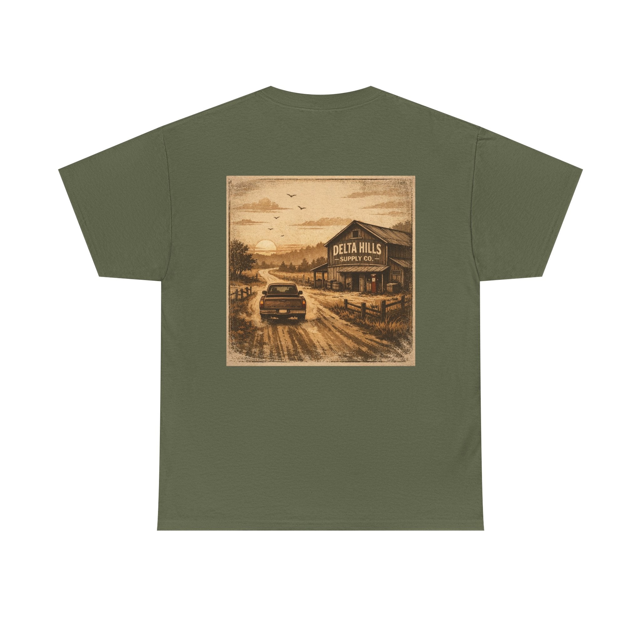 At Sunset Workwear T-Shirt | Blue Collar Graphic Tee | Delta Hills